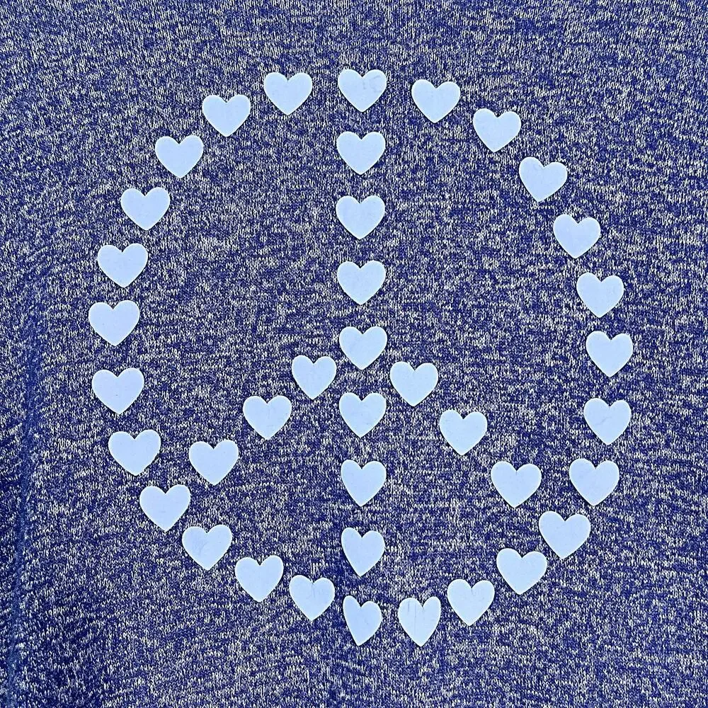 GAP Kids Peace Sign Soft Stretchy Hacci Knit Hoodie Blue Girls Large 10